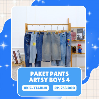 PAKET PANTS ARTSY BOYS 4 ( ISI 6 PCS )